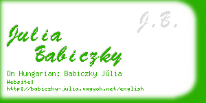julia babiczky business card